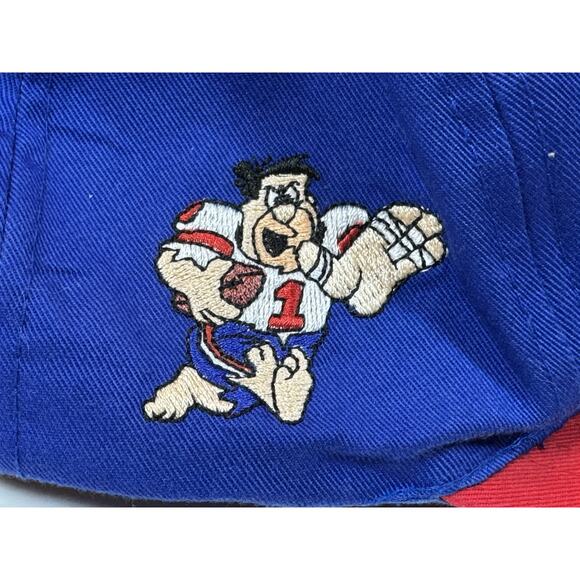 Vintage Buffalo Bills Fred Flintsone Embroidered Snapback Baseball Cap Hat NFL - Picture 6 of 10